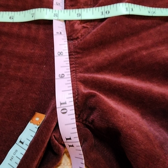 𝅺adriano Goldschmied Ruby Red Velvet Farrah Skinny Size 26 - Picture 7 of 7